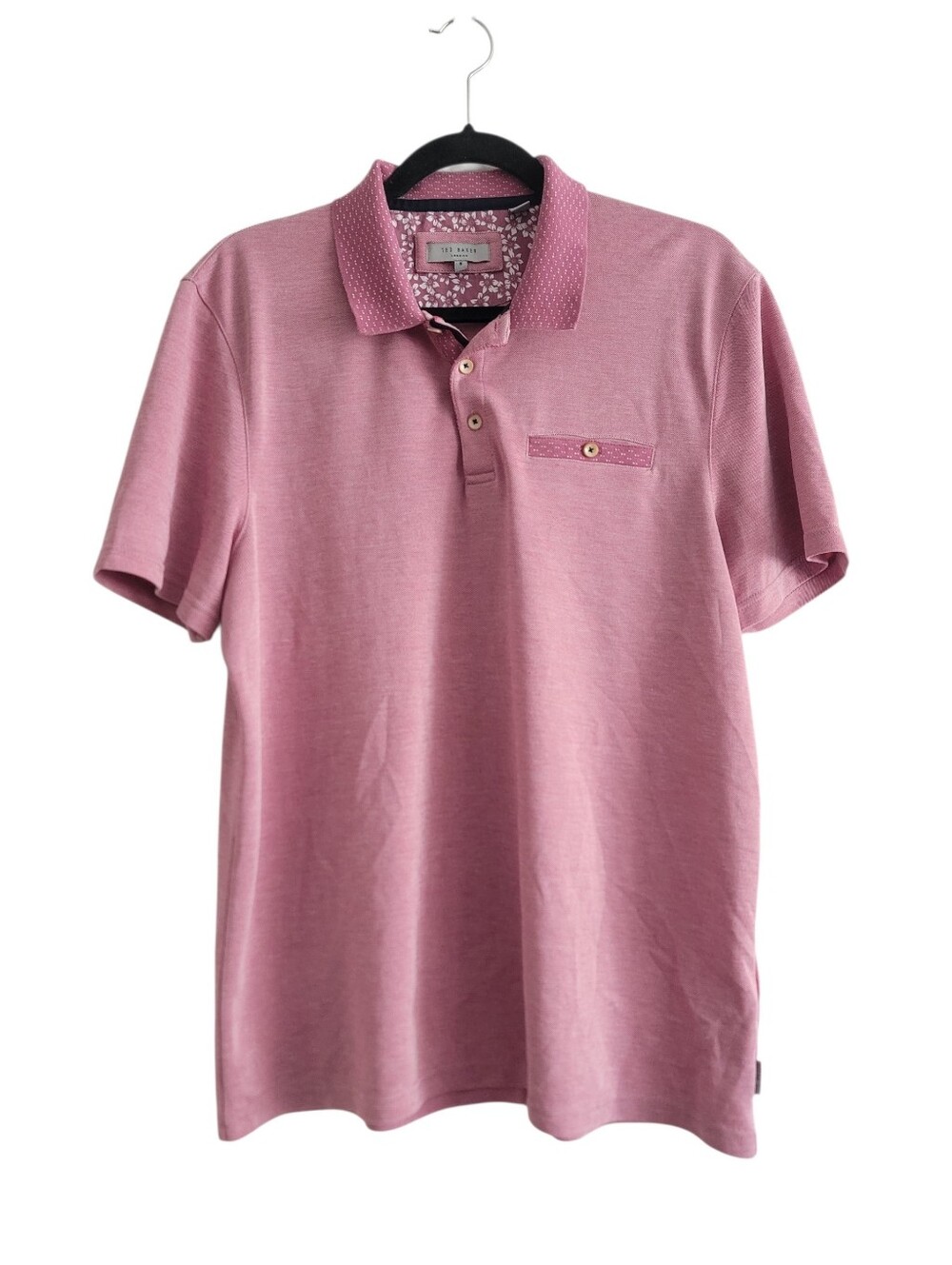 Ted‎ Baker Large (5) Red/Pink Short Sleeve Polo Shirt